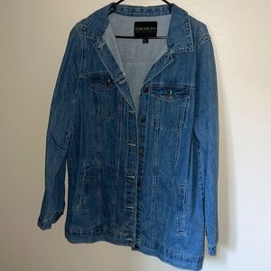 Forever 21 long Jean jacket 2x